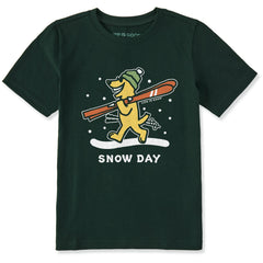 Kids Rocket Ski Snow Day Short Sleeve Crusher Tee