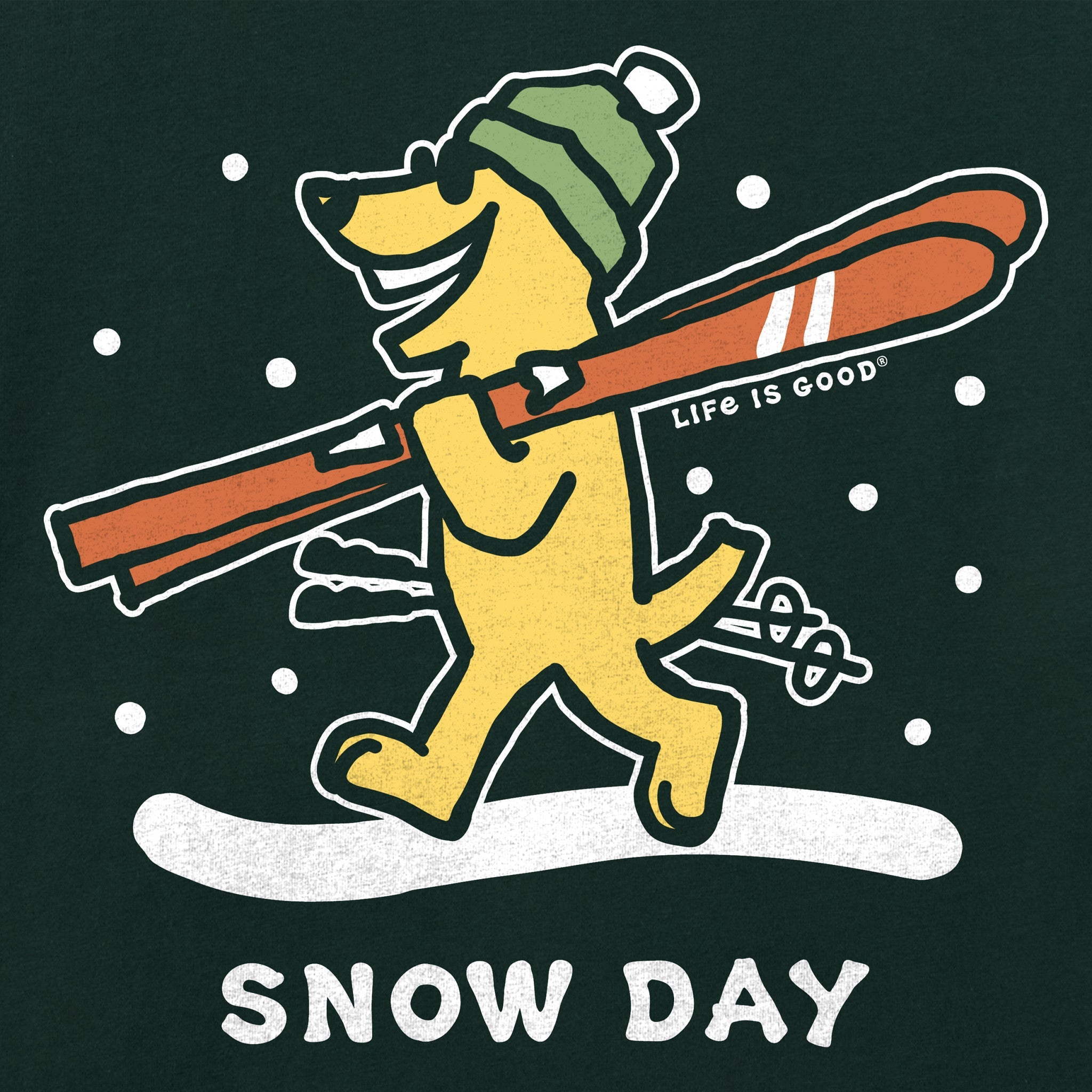 Kids Rocket Ski Snow Day Short Sleeve Crusher Tee