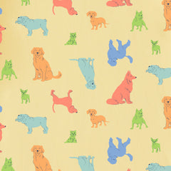 Kids Playful Dog Pattern Short Sleeve Crusher Tee