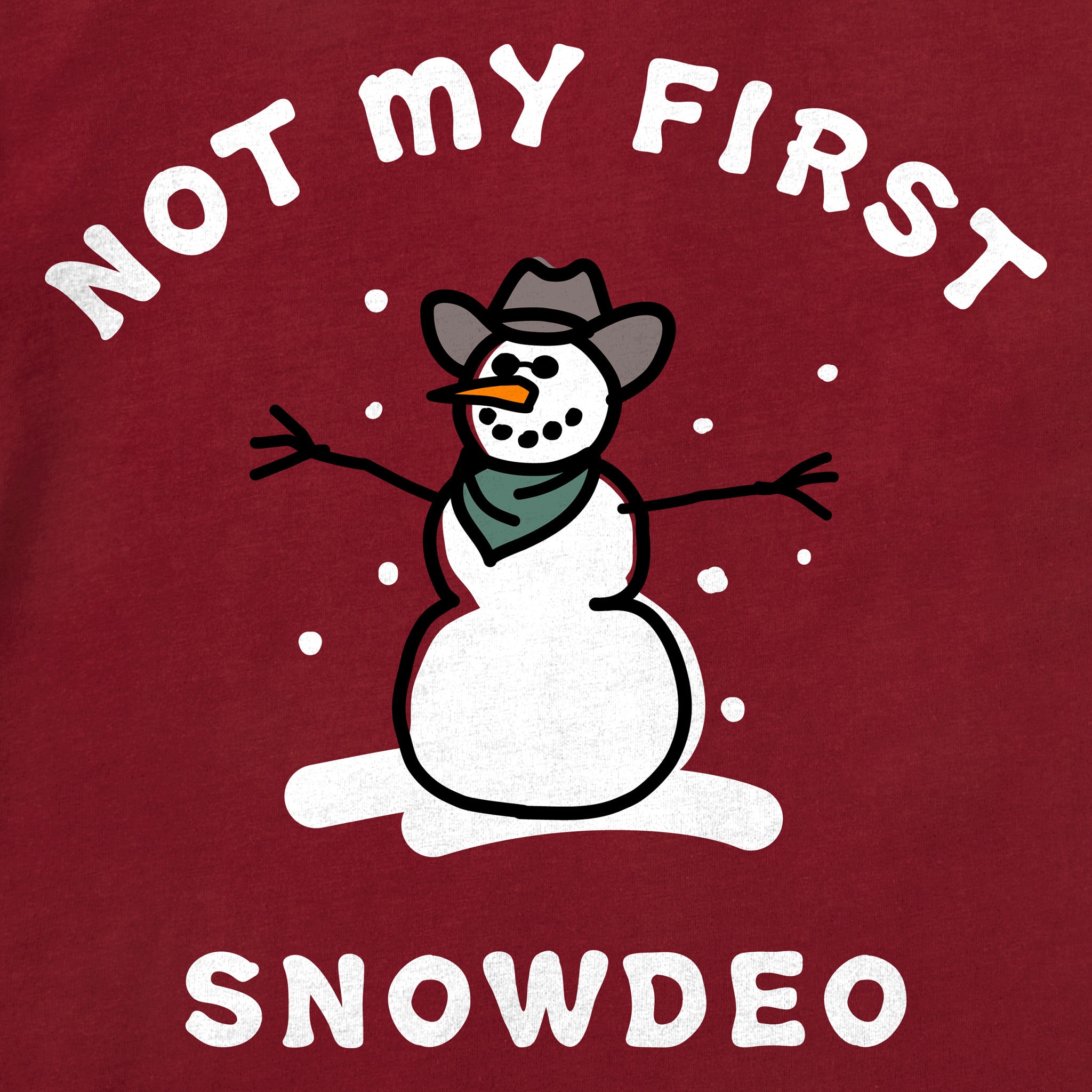 Kids Not My First Snowdeo Long Sleeve Crusher Tee