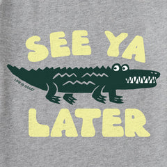 Kids See Ya Later Alligator Long Sleeve Crusher Tee