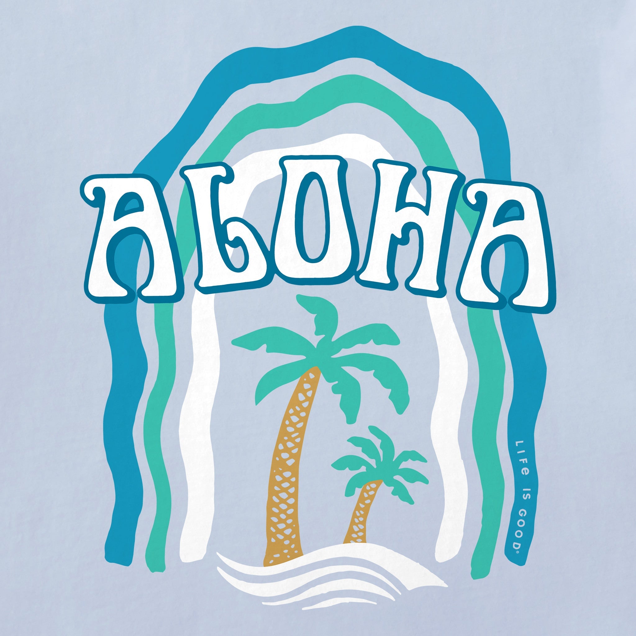 Toddler Aloha Palms Short Sleeve Crusher Tee