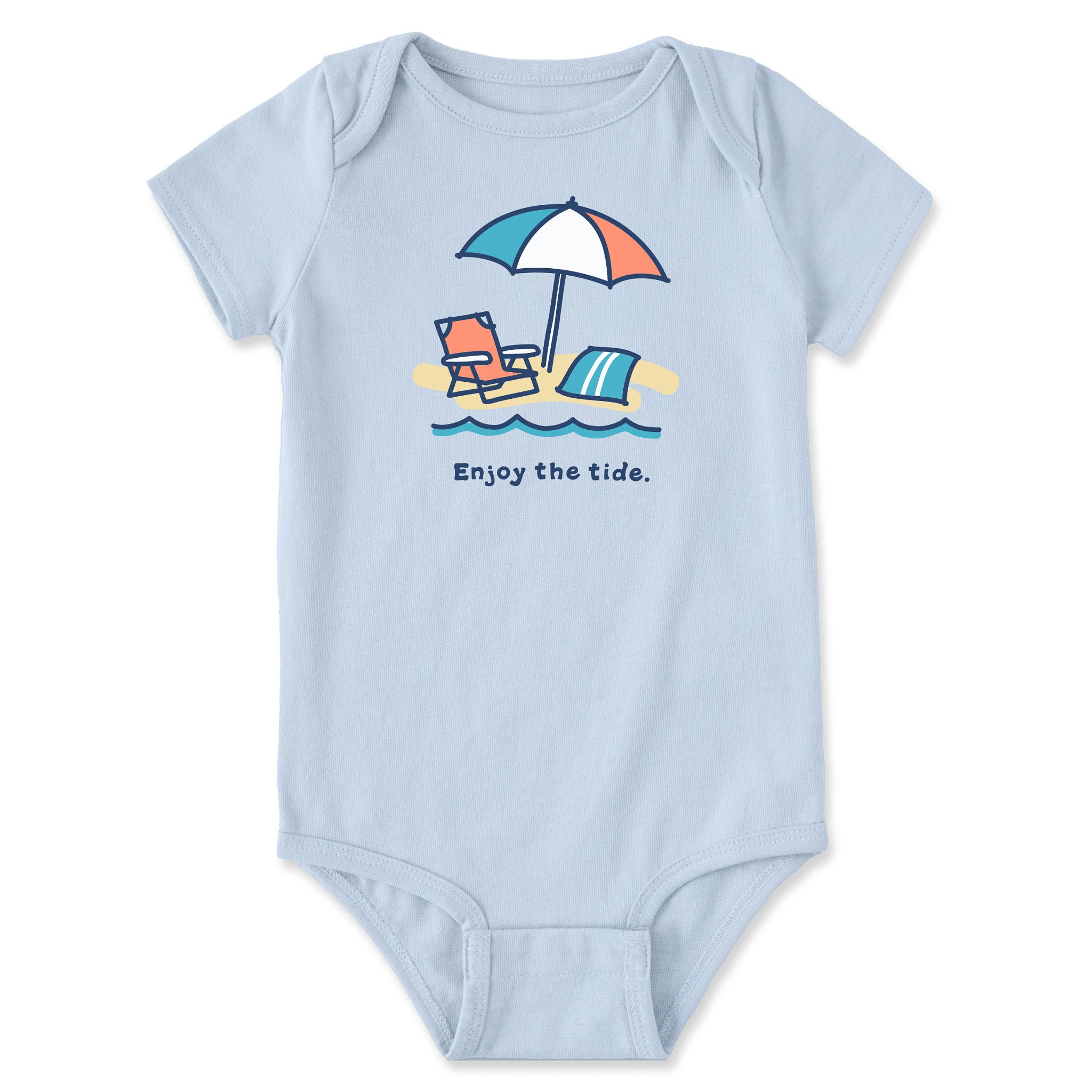 Baby Enjoy the Tide Short Sleeve Crusher Bodysuit