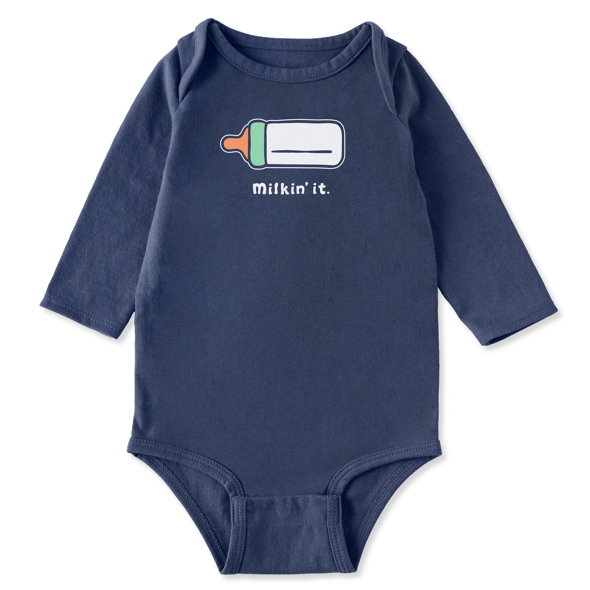 Baby Milkin It Long Sleeve Crusher Bodysuit