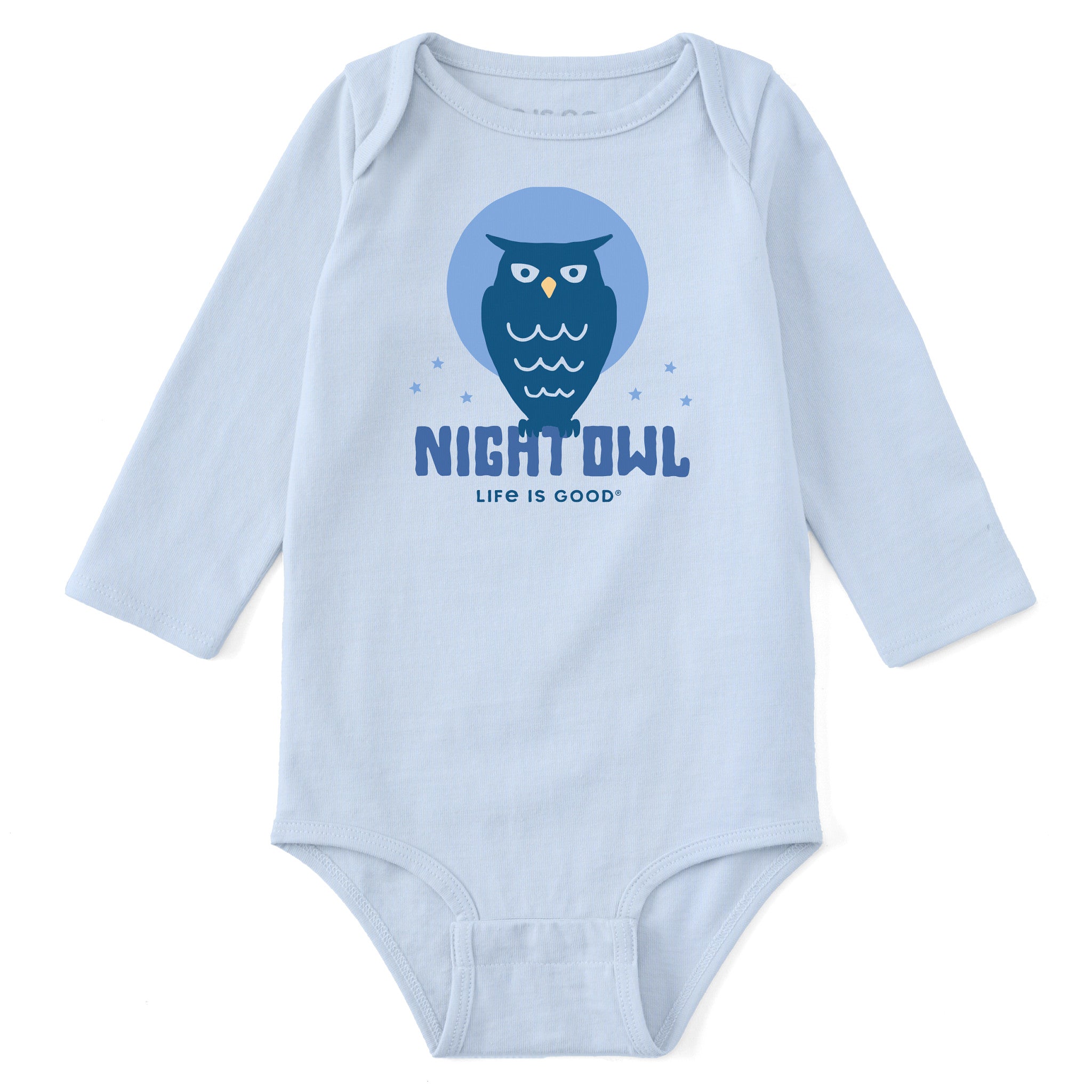 Baby Crafty Night Owl Clean Long Sleeve Crusher Bodysuit