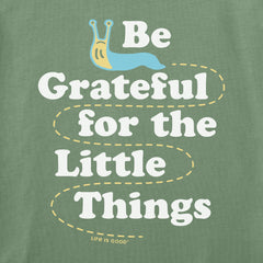 Baby Be Grateful for the Little Things Slug Long Sleeve Crusher Bodysuit