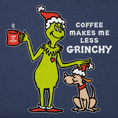 Men's Less Grinchy Coffee Long Sleeve Crusher Tee
