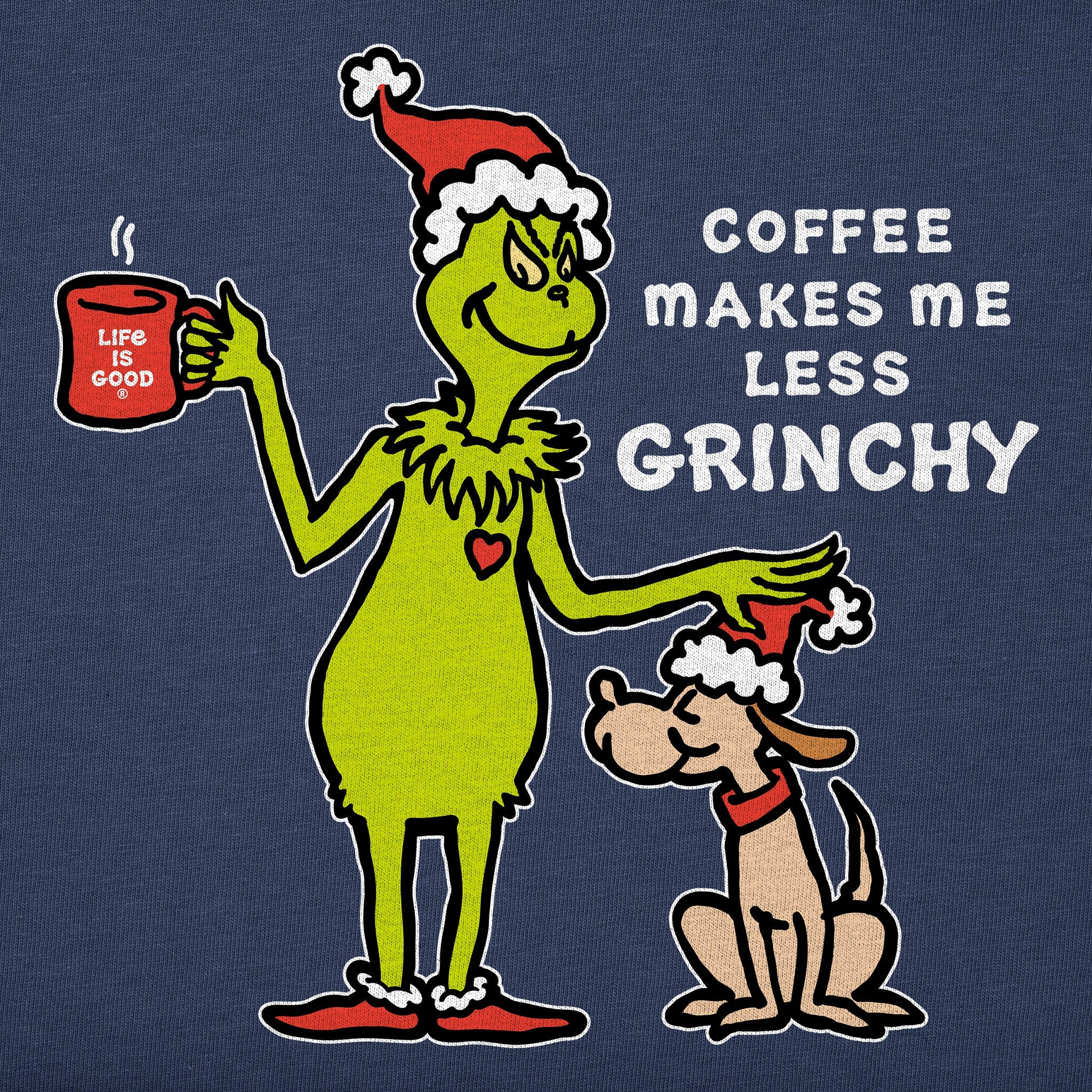 Women's Less Grinchy Coffee Simply True Fleece Crew