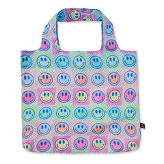 Checkered Smiles Roll and Go Tote