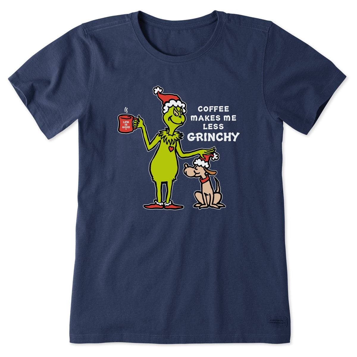Women's Less Grinchy Coffee Short Sleeve Crusher Tee