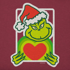 Women's Grinch with Heart Long Sleeve Crusher Tee