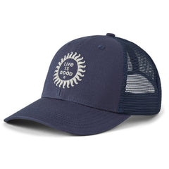 Adult Unisex Woodblock Sun Trucker