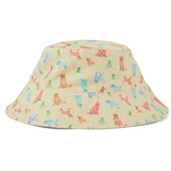 Toddler Playful Dog Pattern Made in the Shade Bucket Hat