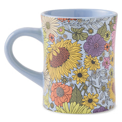 Sunshine Floral Pattern Diner Mug