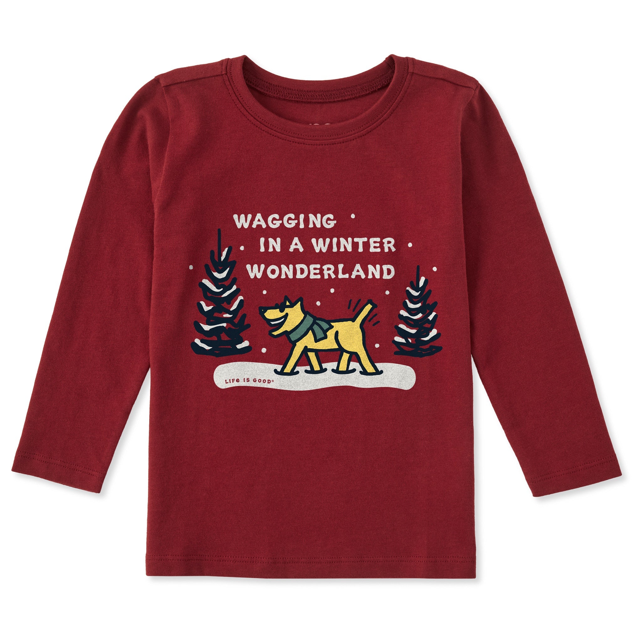 Wagging Wonderland Rocket Long Sleeve Toddler Crusher Tee
