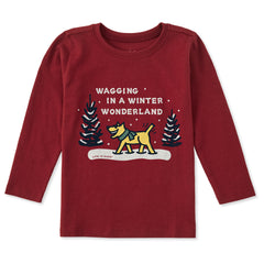 Wagging Wonderland Rocket Long Sleeve Toddler Crusher Tee