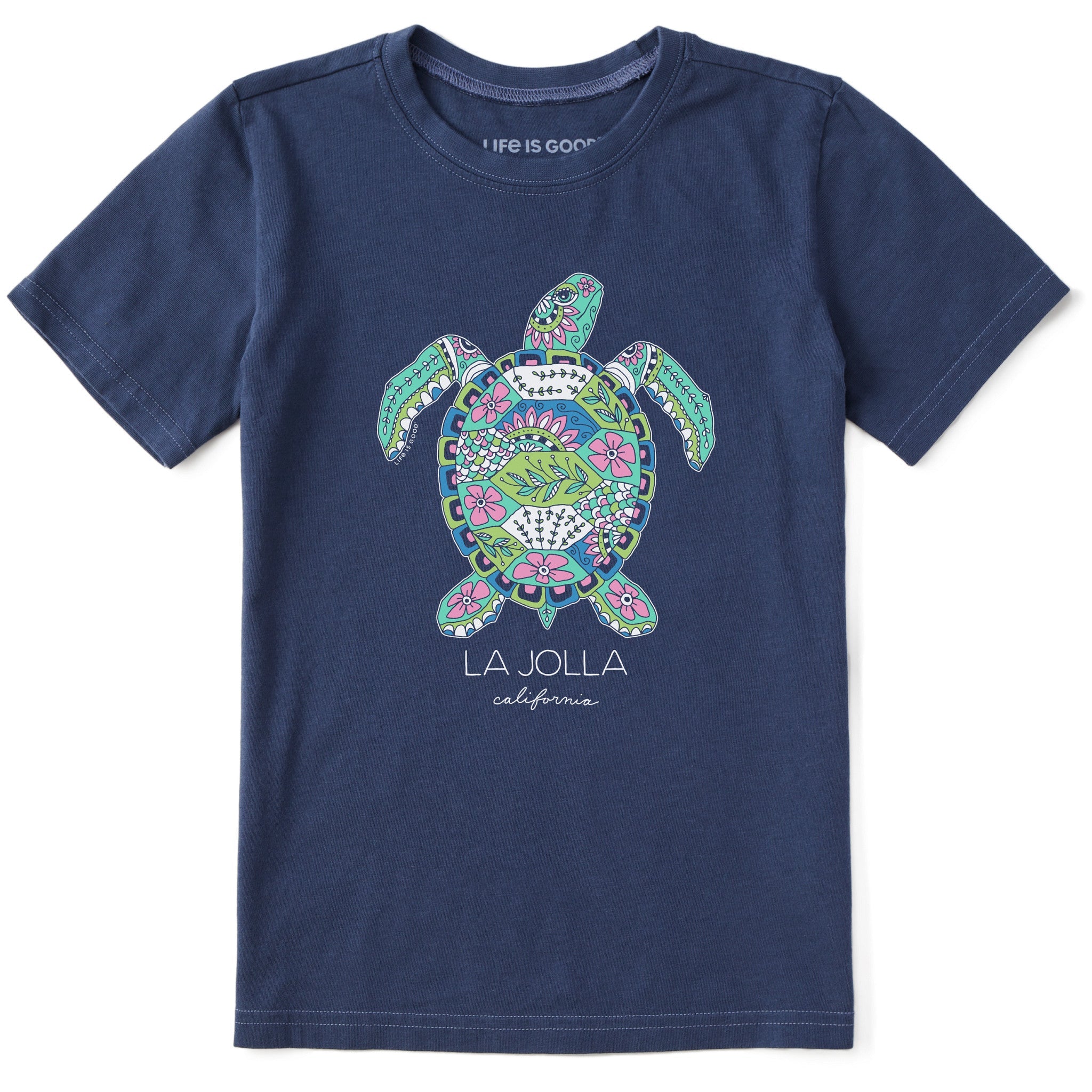 Kids Doodle Sea Turtle La Jolla Short Sleeve Crusher Tee