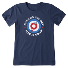 Women's Ice Day Curling Short Sleeve Crusher Tee