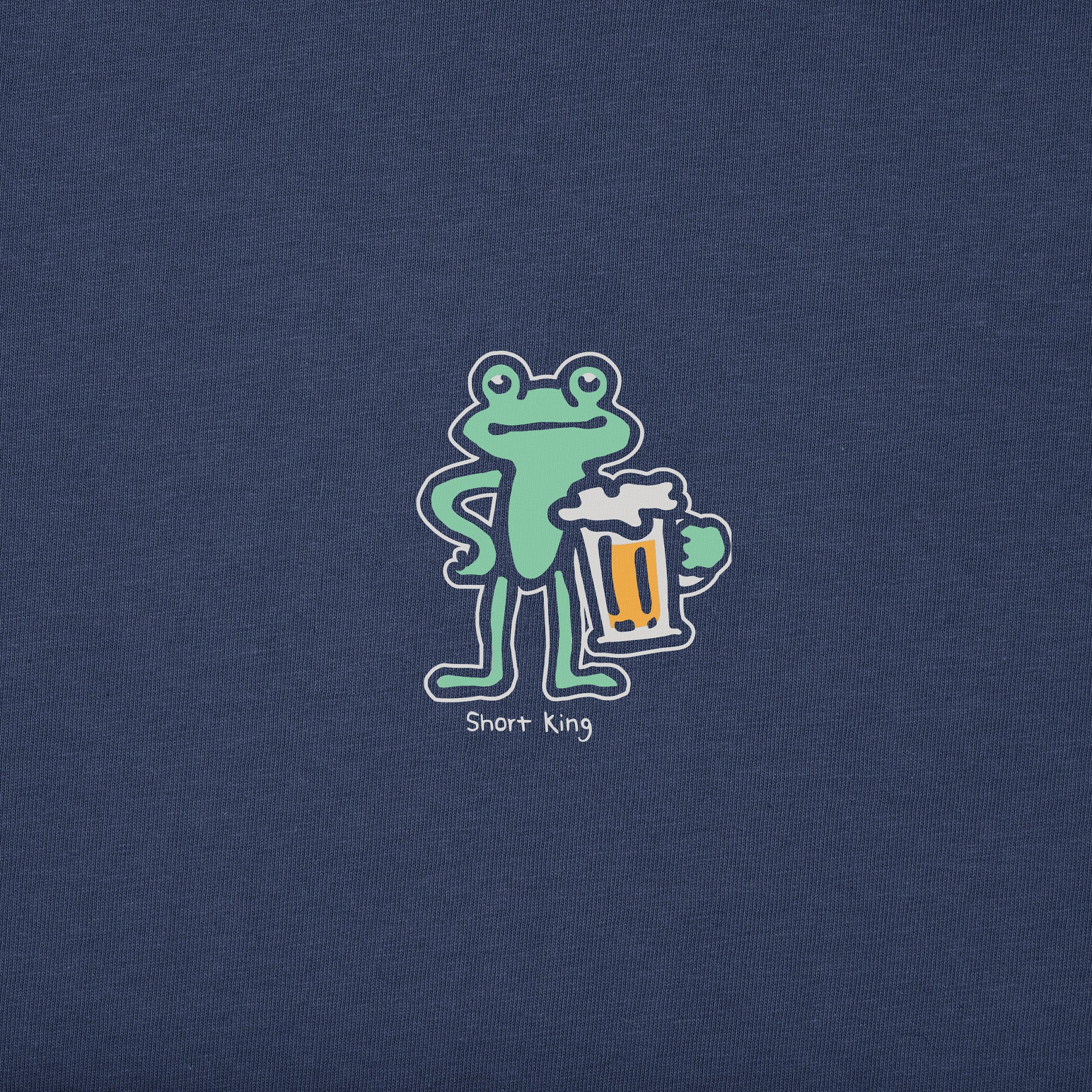 Men's Quirky Short King Frog Short Sleeve Crusher Tee