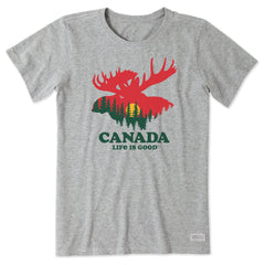 Women's Landscape Moose Canada Short Sleeve Crusher Tee