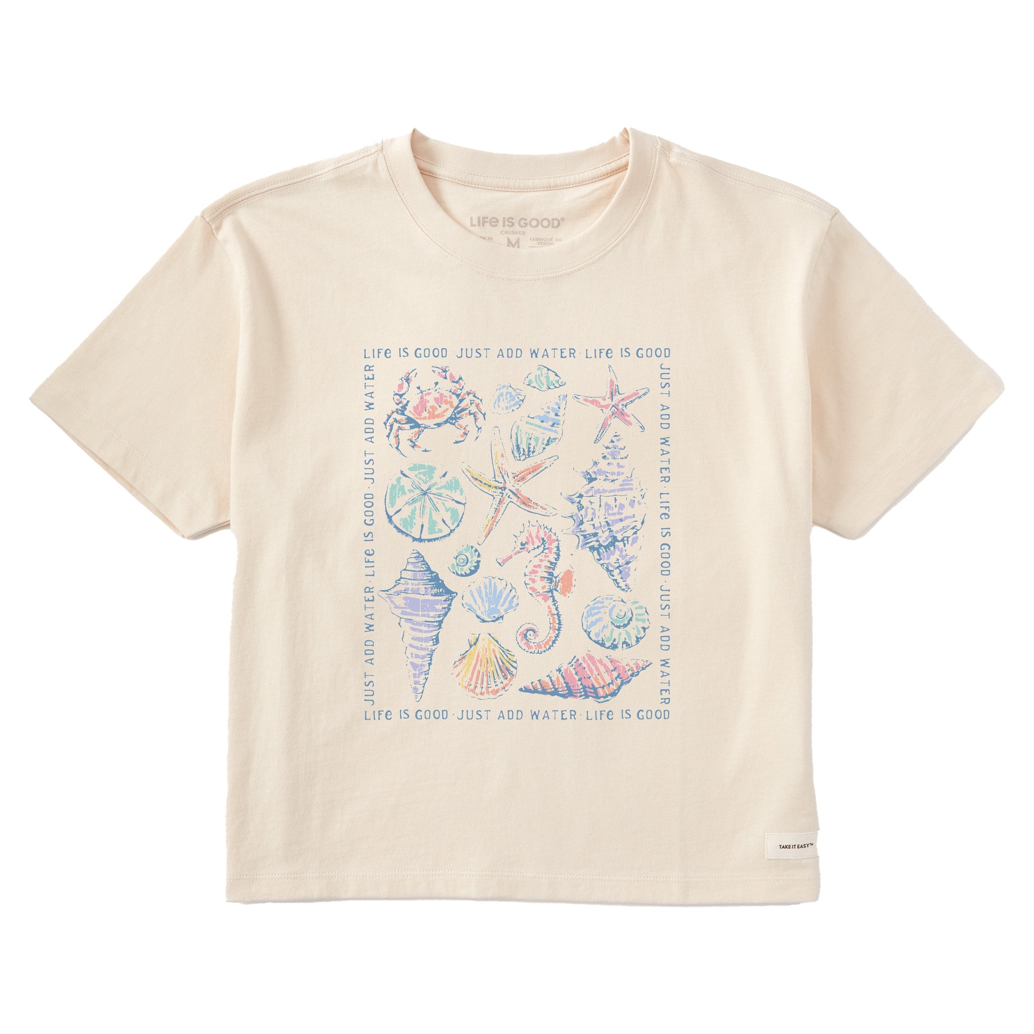 Women's Just Add Water Shells Short Sleeve Crusher Boxy Tee