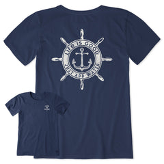 Women's Just Add Water Anchor Compass Short Sleeve Tee