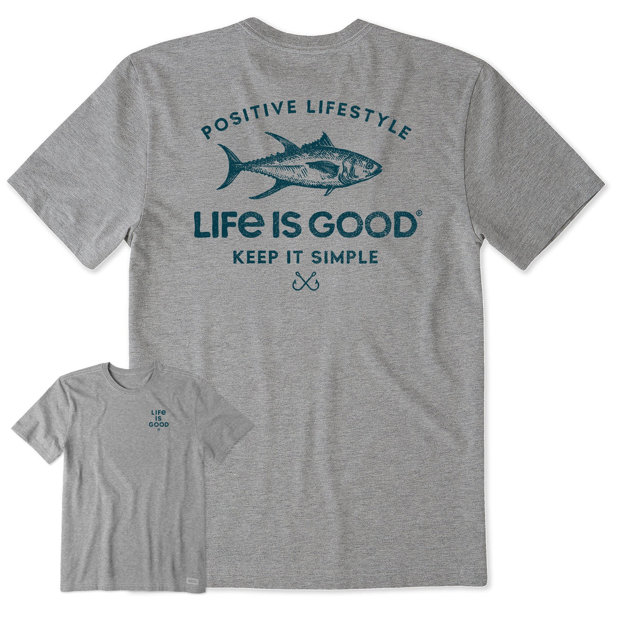 Men's Positive Lifestyle Tuna Fish Short Sleeve Tee