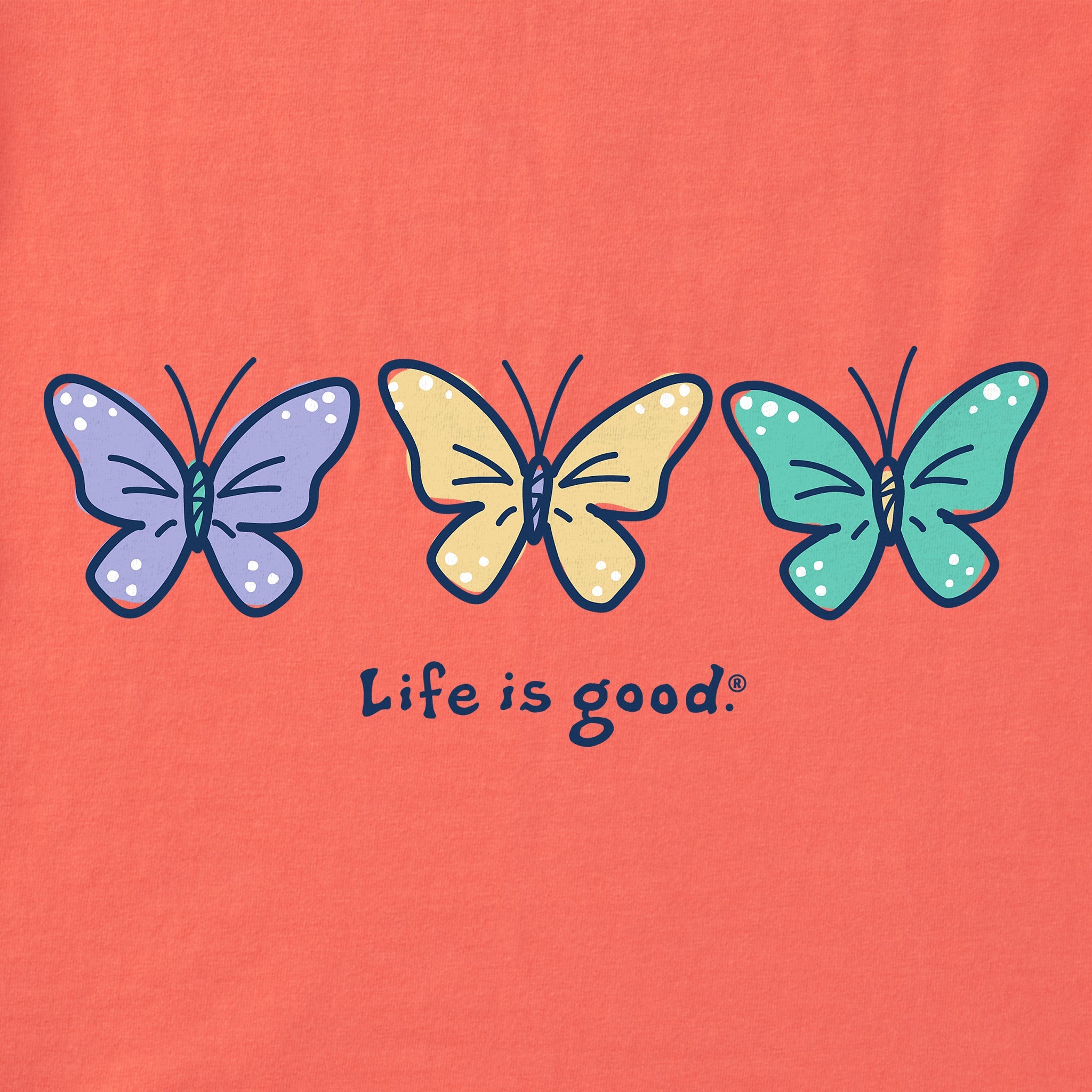 Women's 3 Butterflies Short Sleeve Crusher Tee