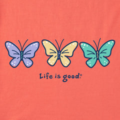 Women's 3 Butterflies Short Sleeve Crusher Tee