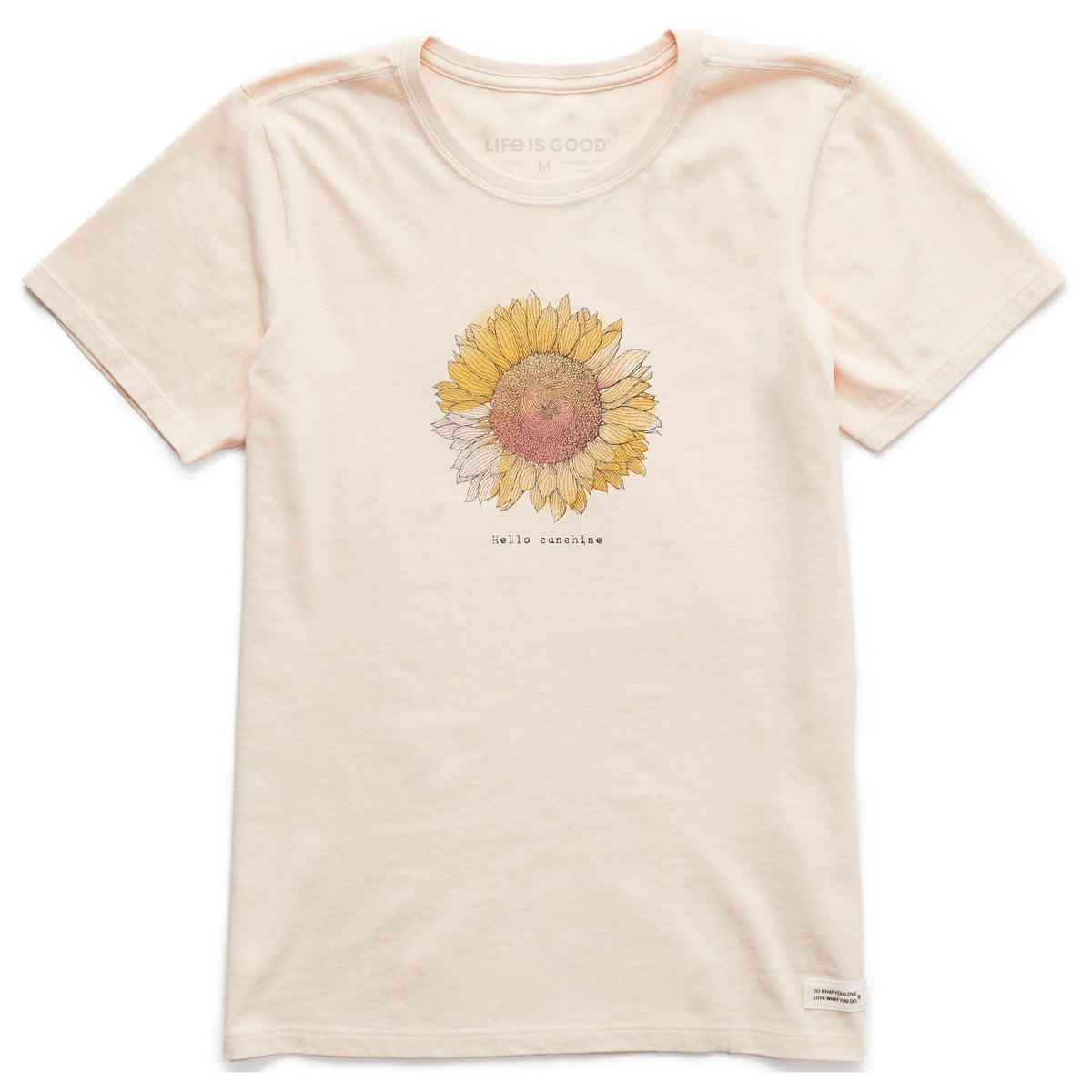 Women's Hello Sunshine  Sunflower Short Sleeve Crusher Tee