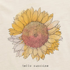 Women's Hello Sunshine  Sunflower Short Sleeve Crusher Tee