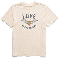 Men's Love is the Answer Wings Short Sleeve Crusher Tee