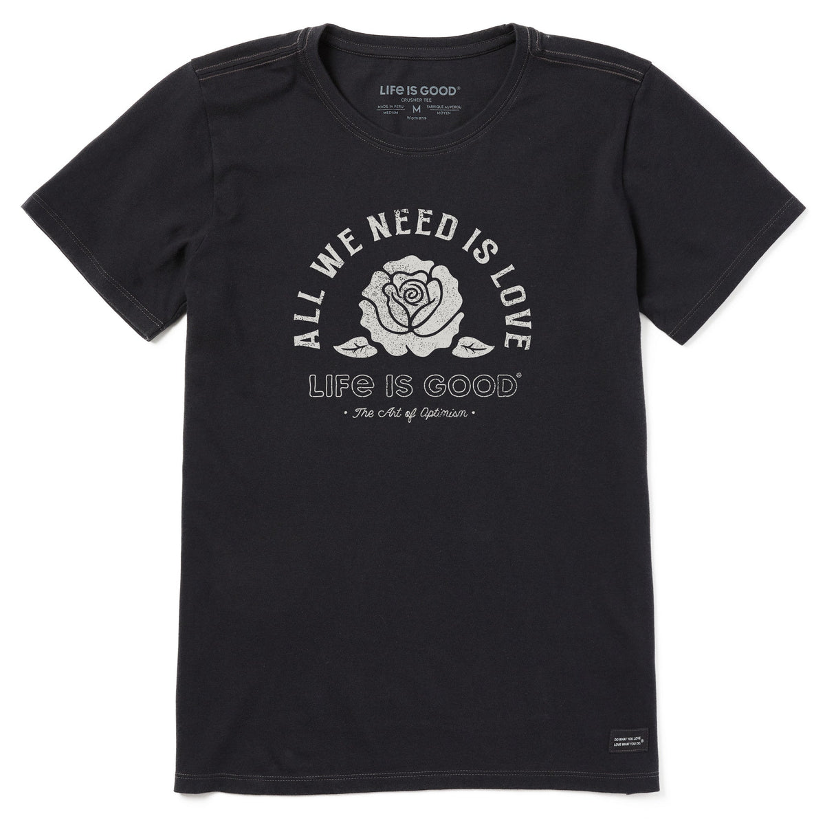 Women's All We Need is Love Rose Short Sleeve Tee
