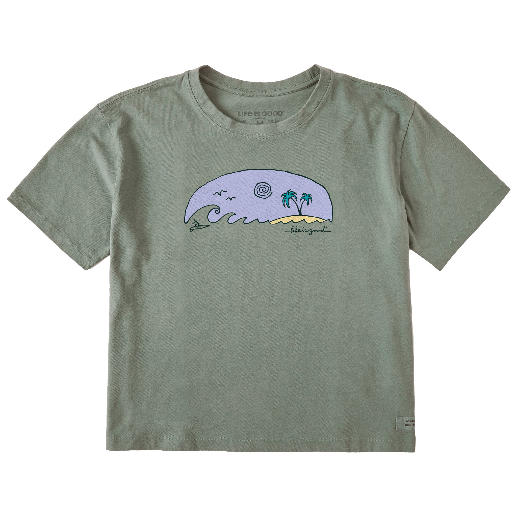 Women's Island Surf Short Sleeve Crusher Boxy Tee