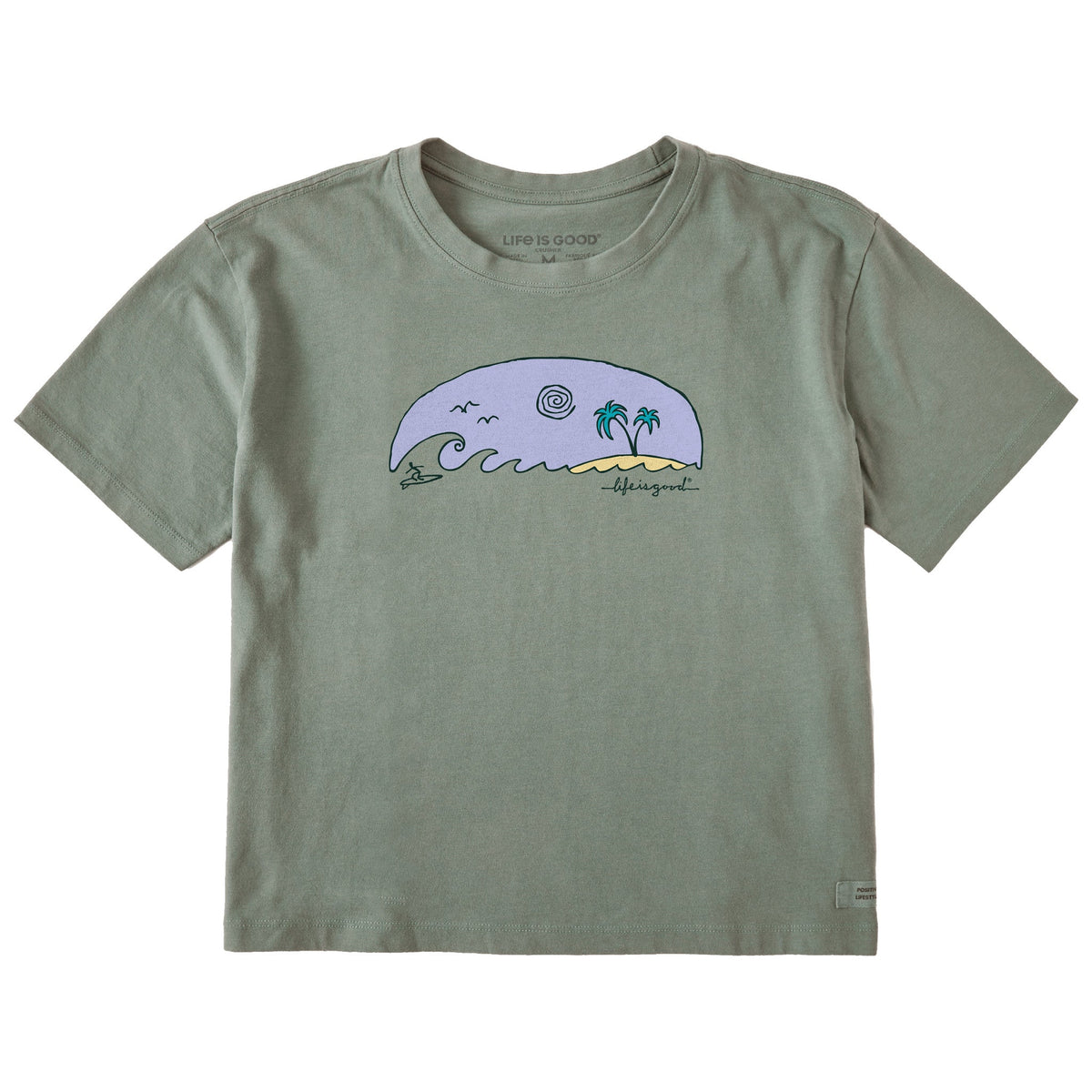 Women's Island Surf Short Sleeve Crusher Boxy Tee
