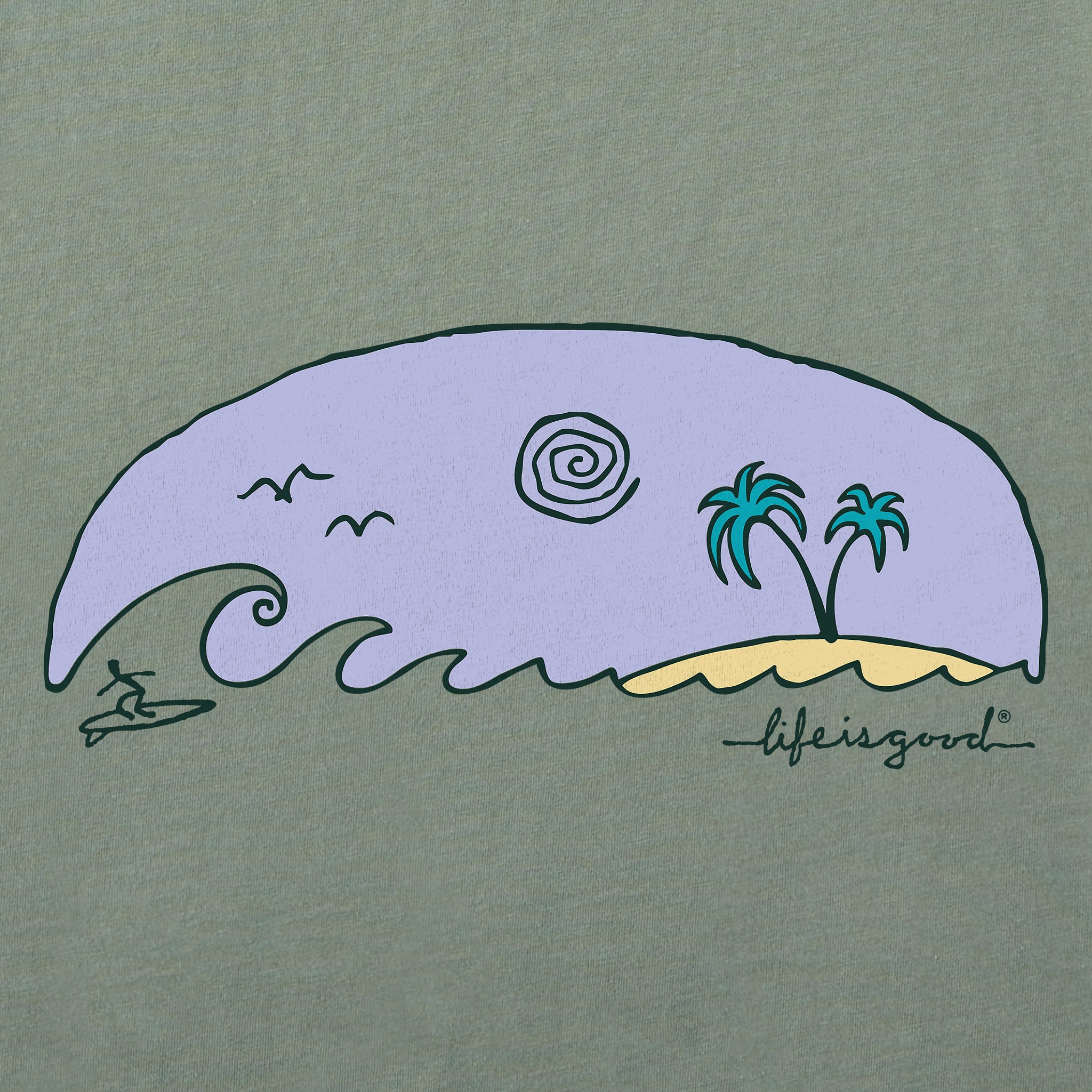 Women's Island Surf Short Sleeve Crusher Boxy Tee