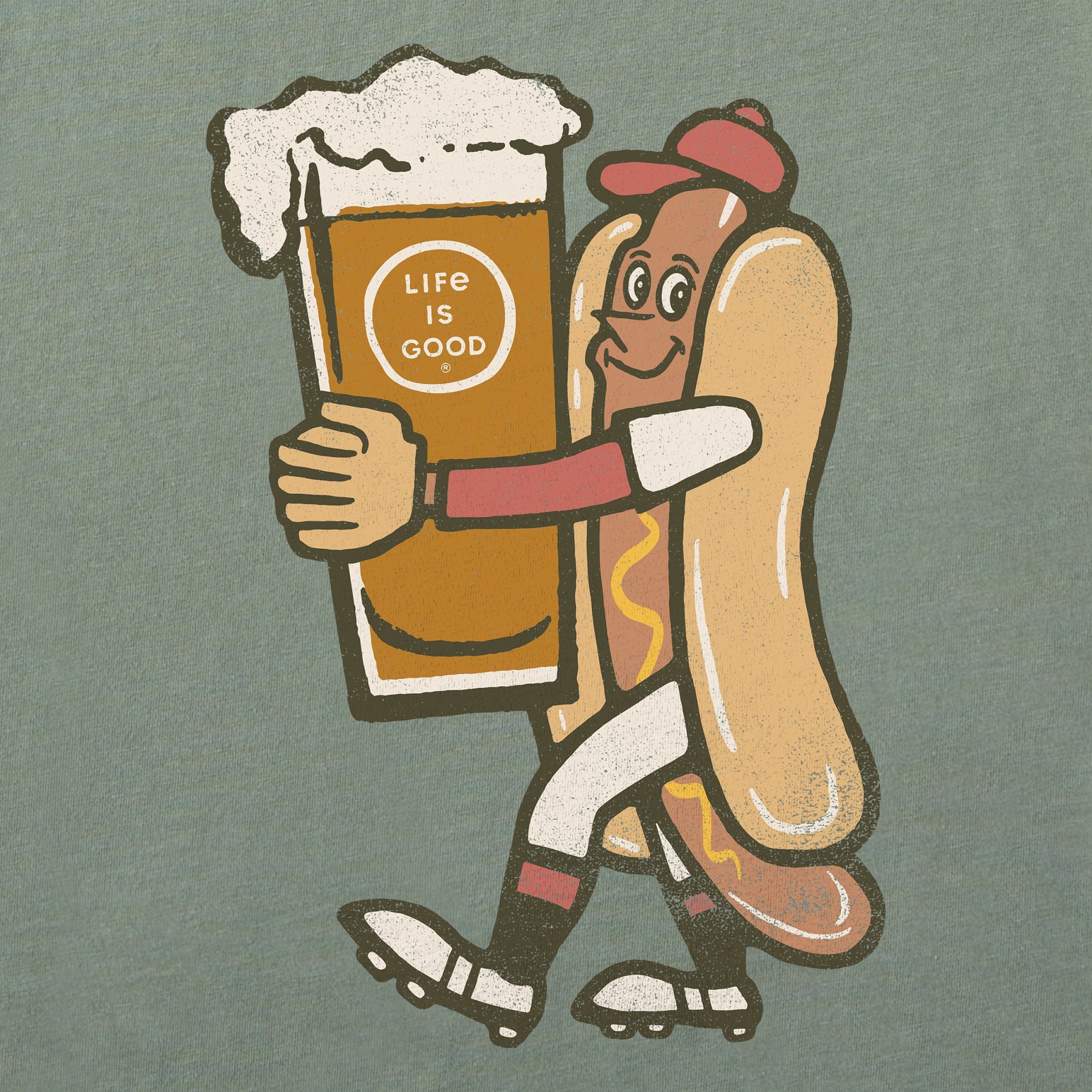 Women's Hotdog Mascot Short Sleeve Crusher Boxy Tee