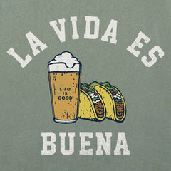 Women's La Vida Tacos and Beer Short Sleeve Crusher Boxy Tee