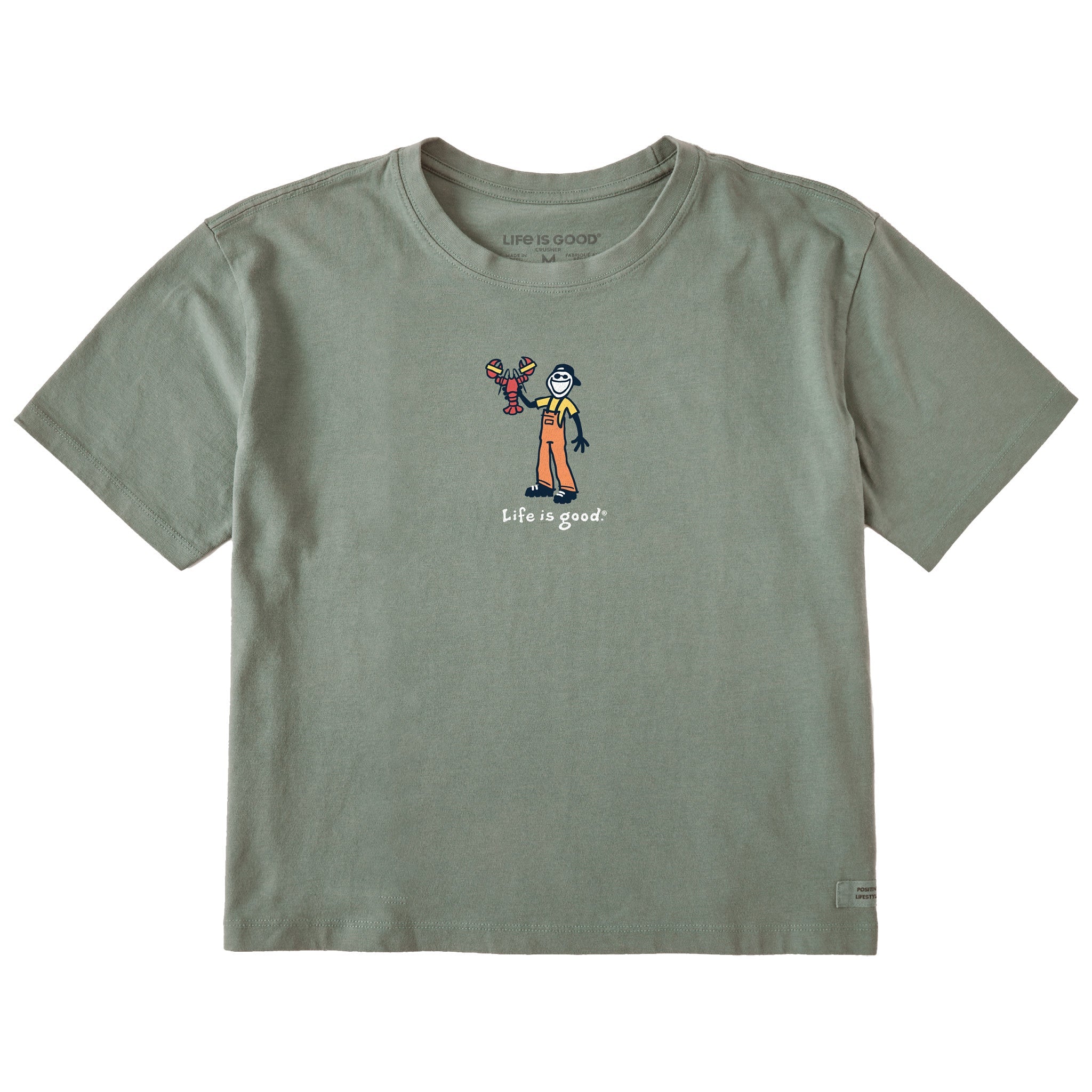 Women's Jake Lobster Trapping Short Sleeve Crusher Boxy Tee