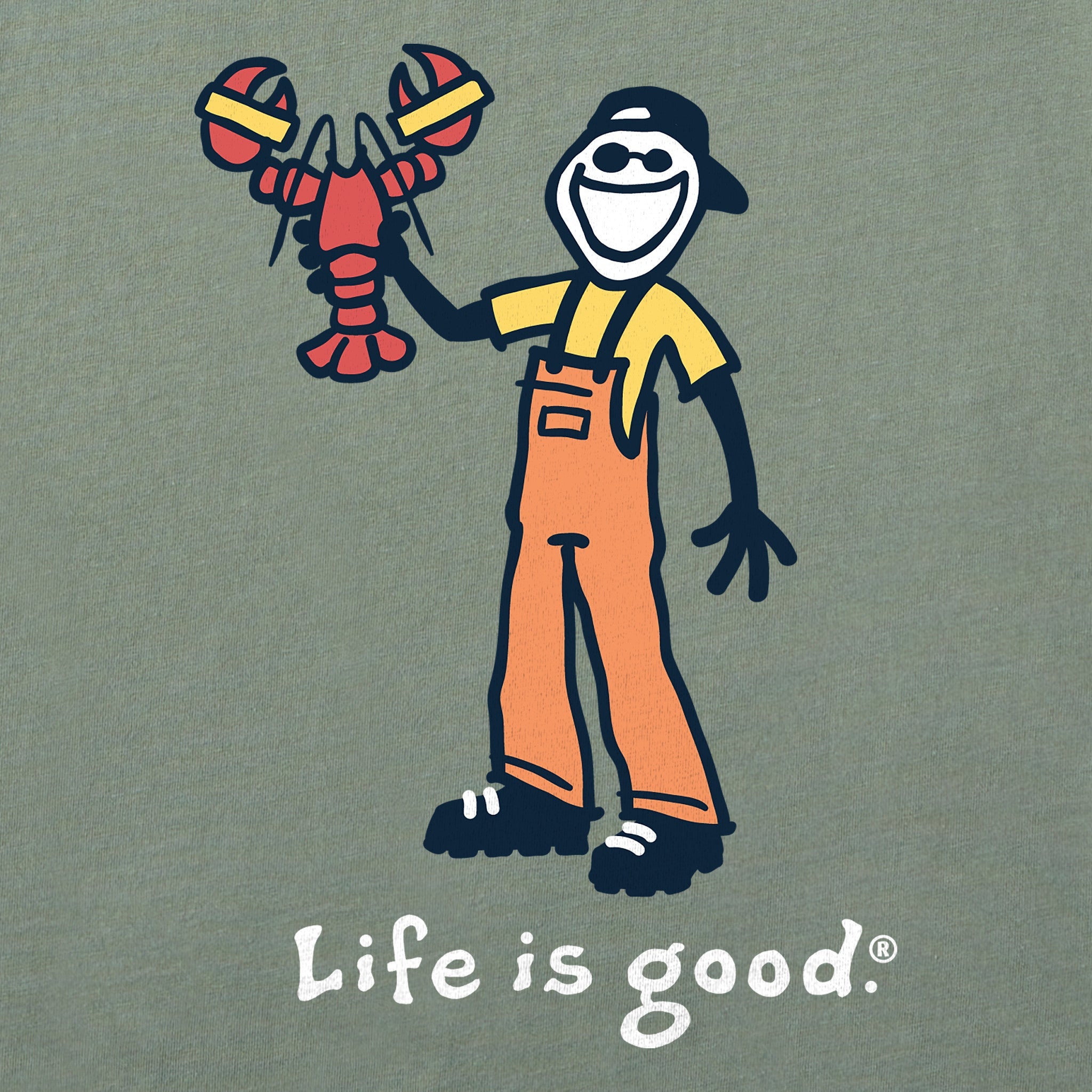 Women's Jake Lobster Trapping Short Sleeve Crusher Boxy Tee