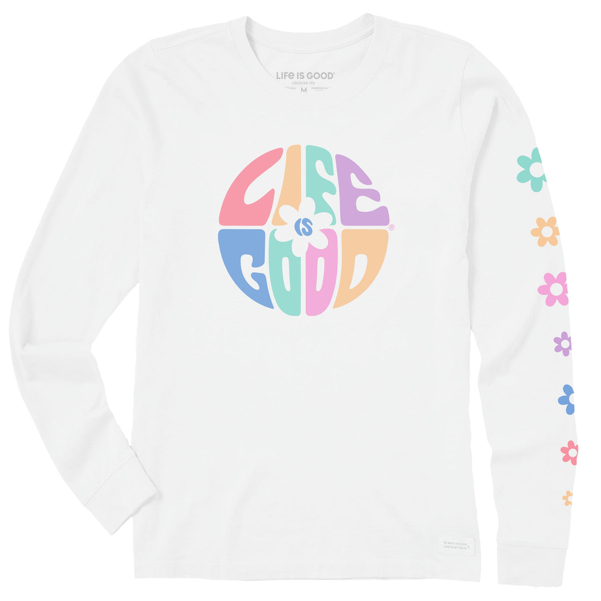 Women's Daisy Circle Psychedelic Long Sleeve Crusher Tee
