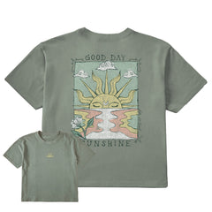 Women's Good Day Sunshine Ocean Short Sleeve Crusher Boxy Tee