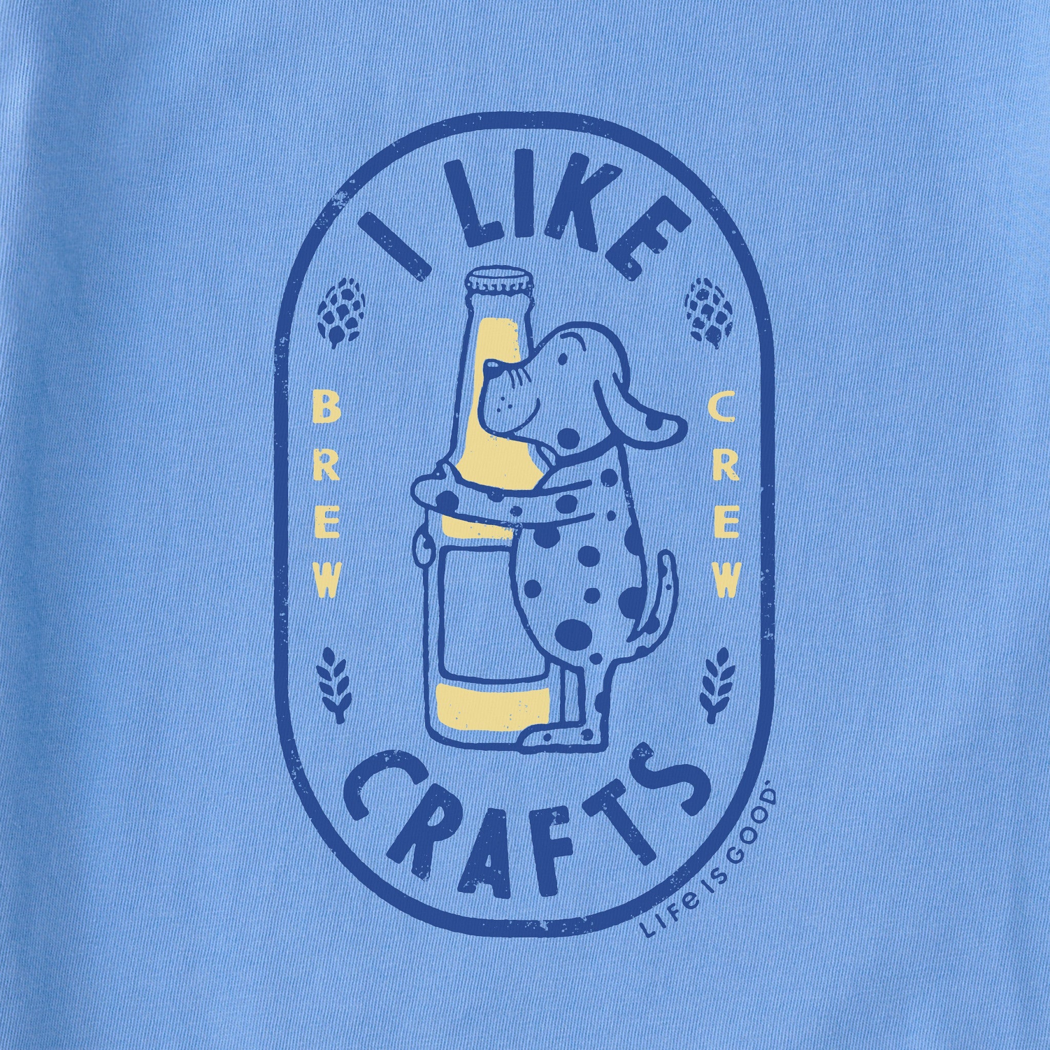 Women's I Like Crafts Dog Label Short Sleeve Crusher Boxy Tee