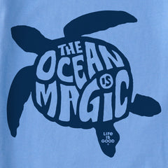 Kids Ocean is Magic Turtle Short Sleeve Crusher Tee