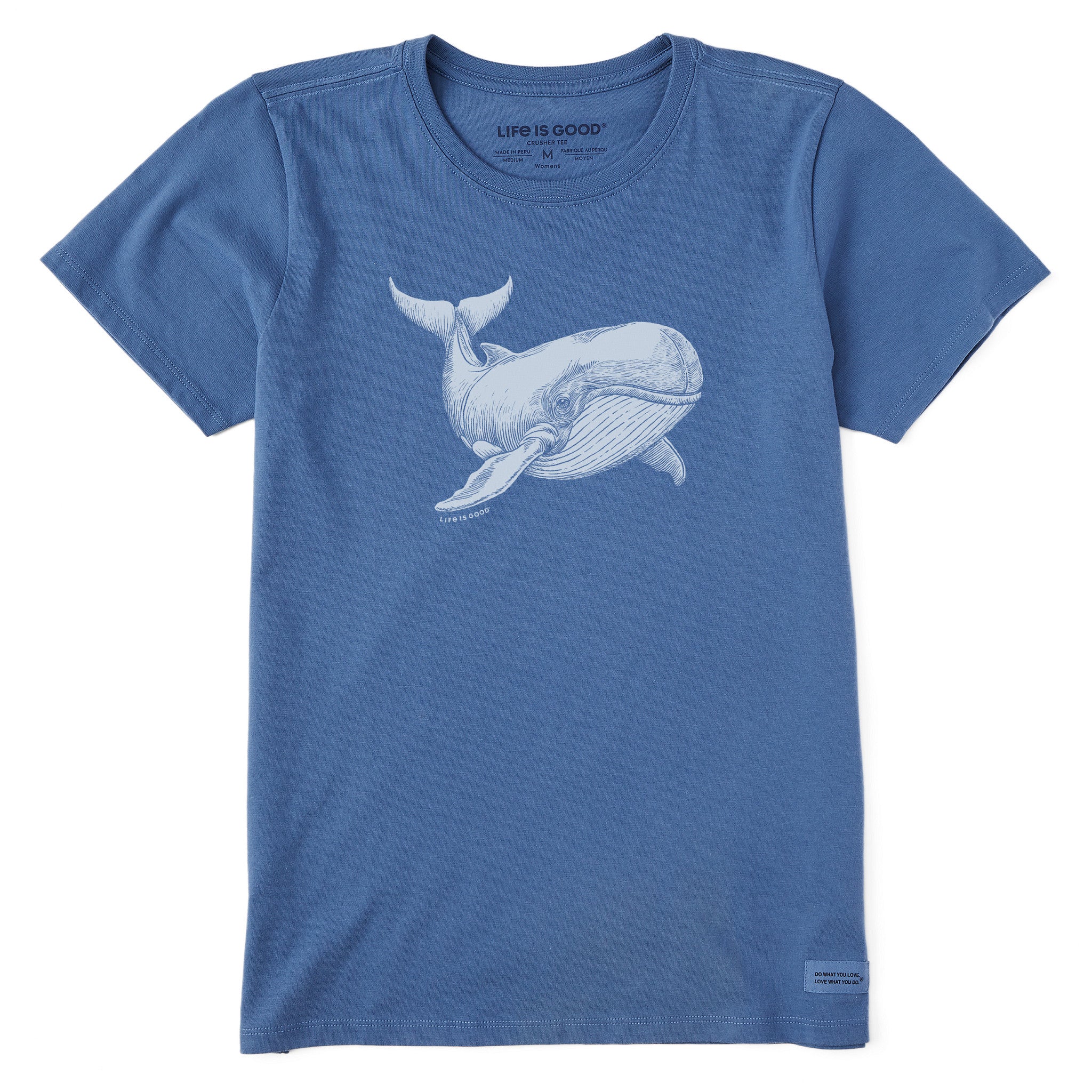 Women's Engraved Whale Short Sleeve Tee