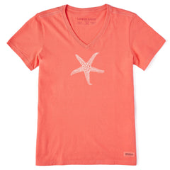 Women's Crafty Starfish Short Sleeve Vee