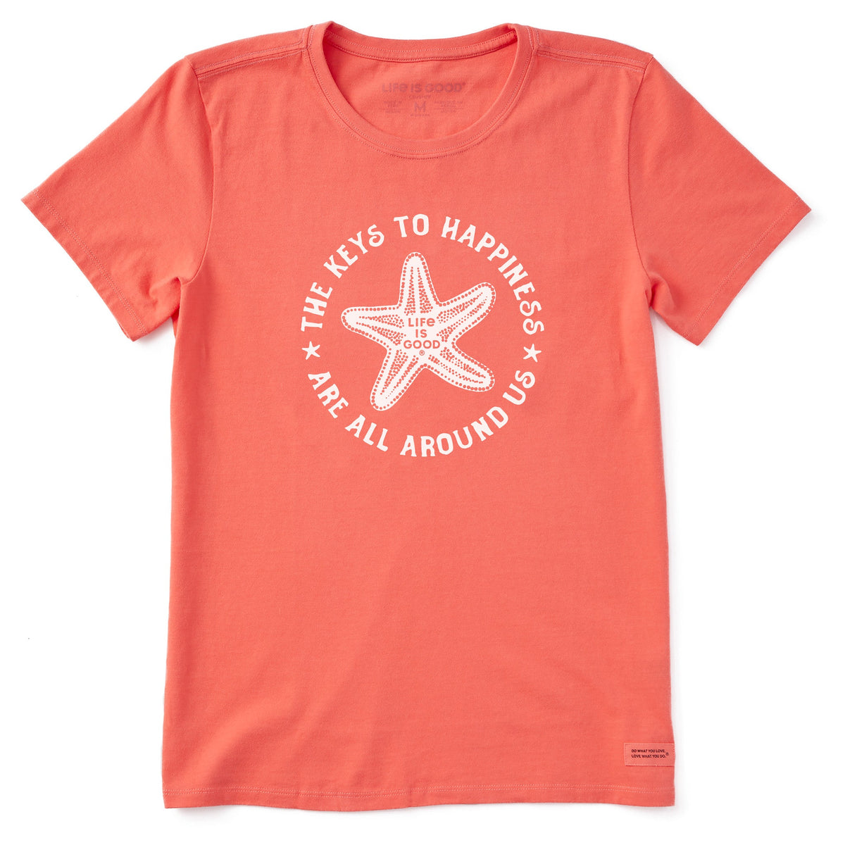Women's Keys to Happiness Starfish Short Sleeve Crusher Tee