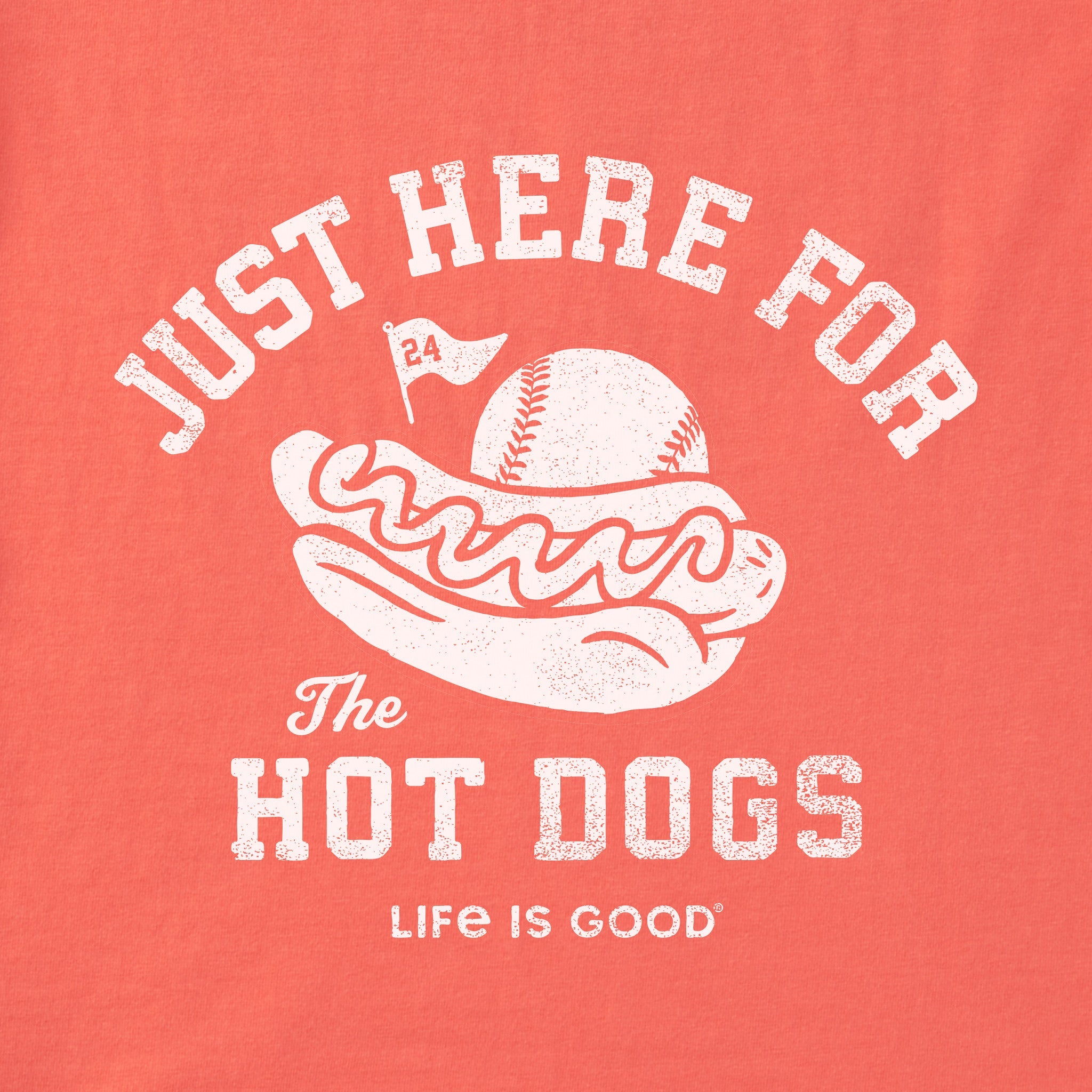 Women's Here for the Hot Dogs Baseball Short Sleeve Crusher Boxy Tee