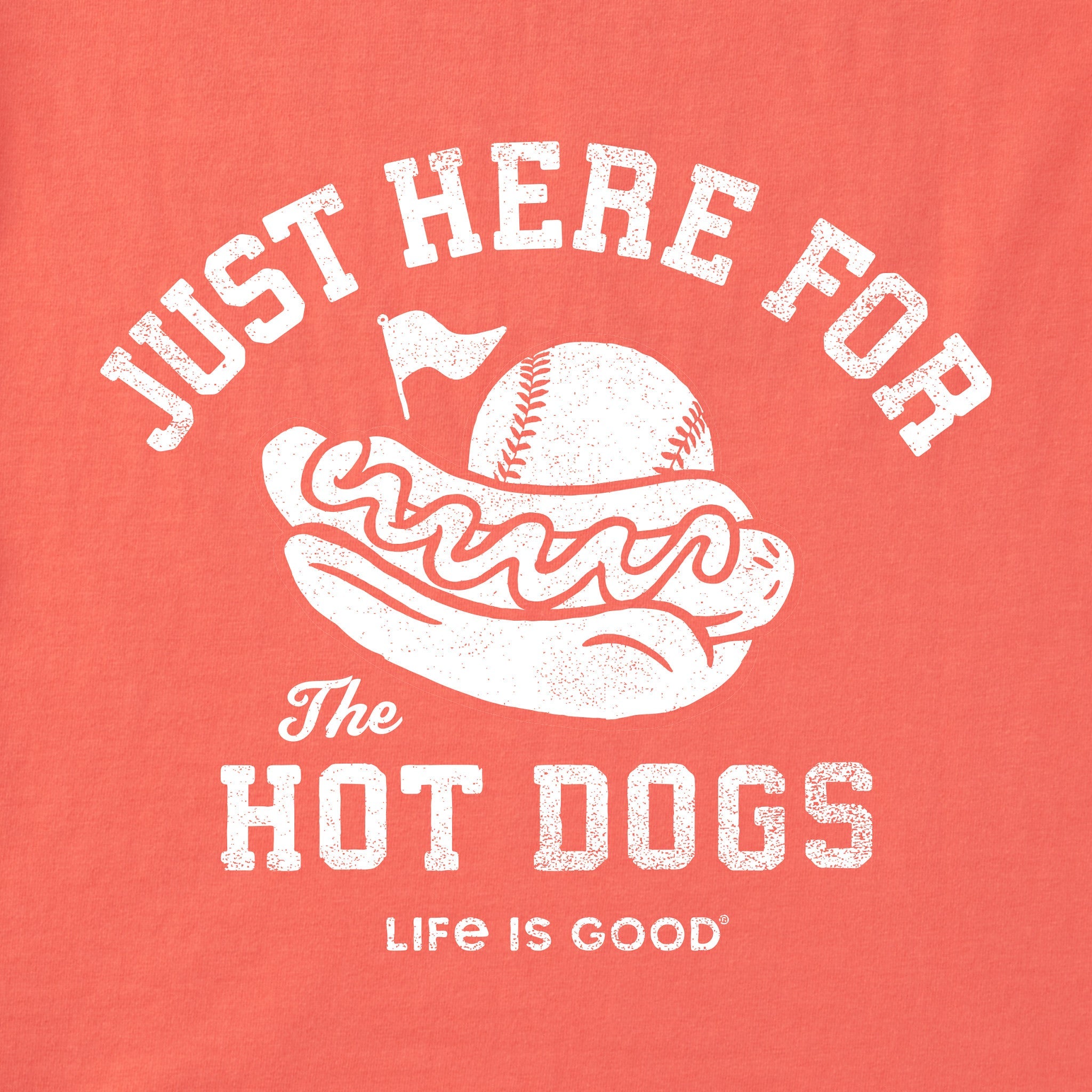 Women's Here for the Hot Dogs Baseball Short Sleeve Crusher Boxy Tee