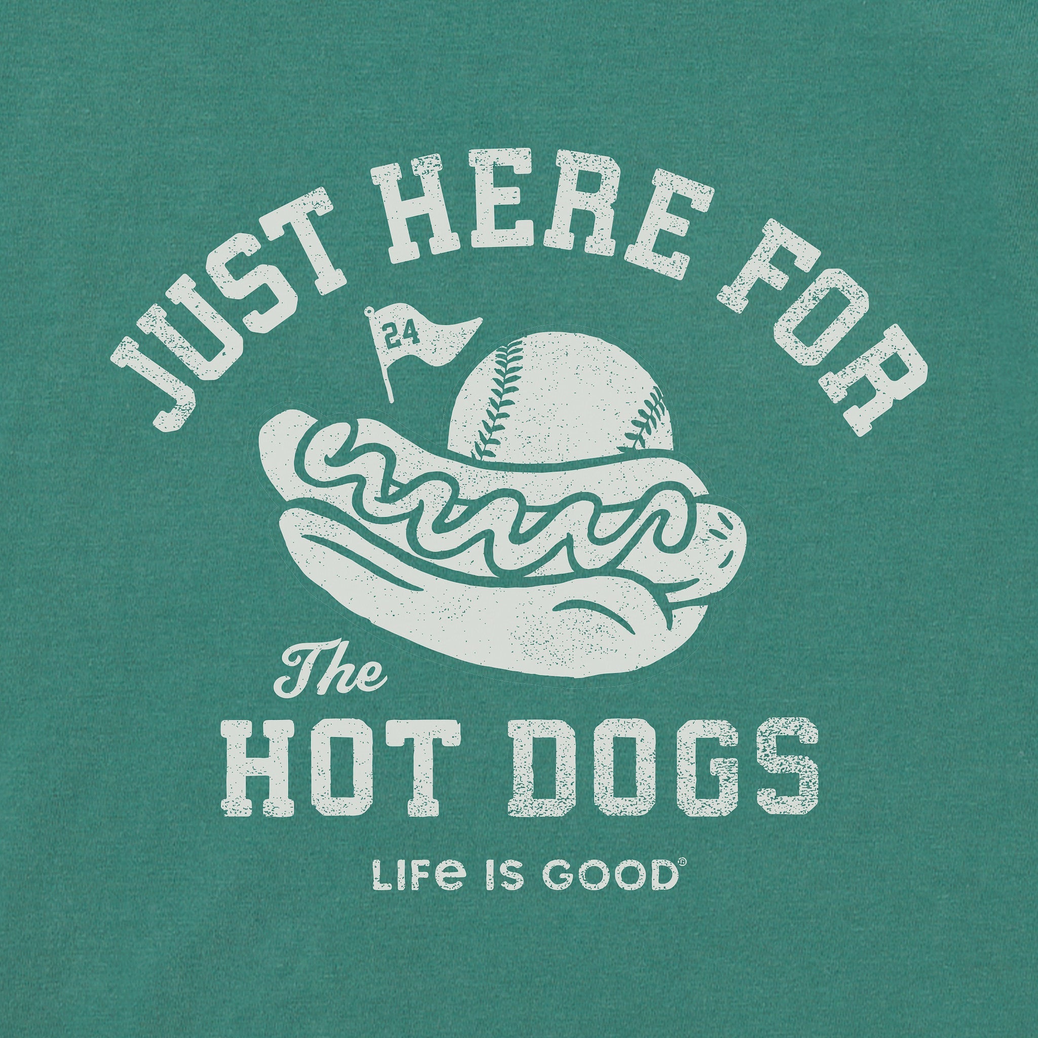 Women's Here for the Hot Dogs Baseball Short Sleeve Crusher Boxy Tee
